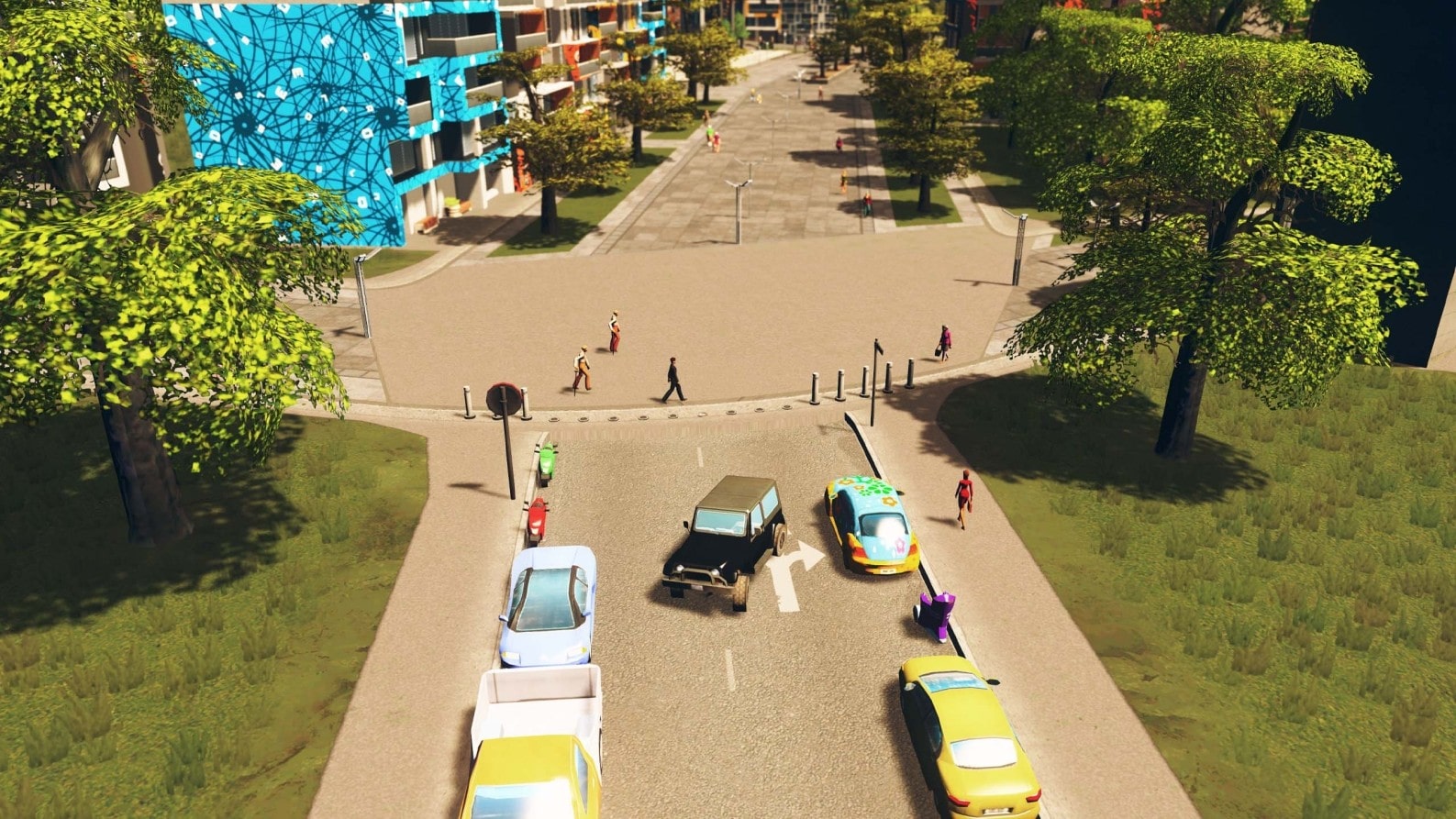 Ciudades: Skylines ofrece a los peatones un lugar para pasear por las Plazas y Paseos